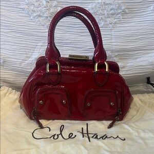 Cole Haan Vintage Pantent Red Purse